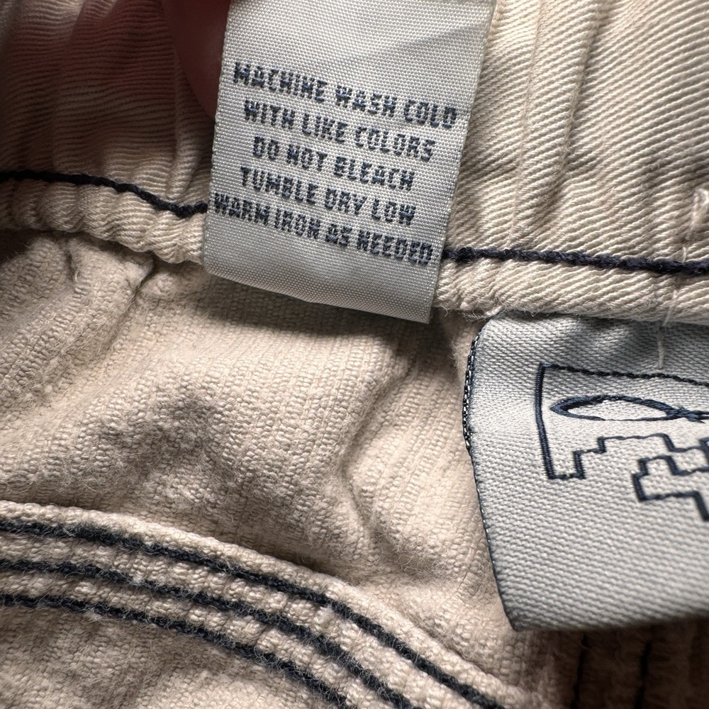 Ocean Pacific Carpenter Corduroy Pants Youth L Off White Drawstring Vintage 90s - Picture 5 of 12